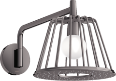 Верхний душ AXOR LampShower/Nendo 275 1jet, с потолочным подсоединением, полированный черный, хром арт. 26031330