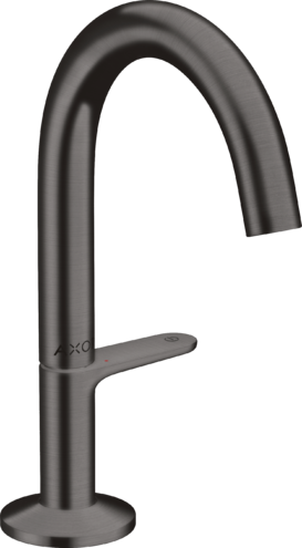 Купить купить смеситель для раковины axor select 140, со сливным клапаном push-open, шлифованный черный, хром арт. 48010340