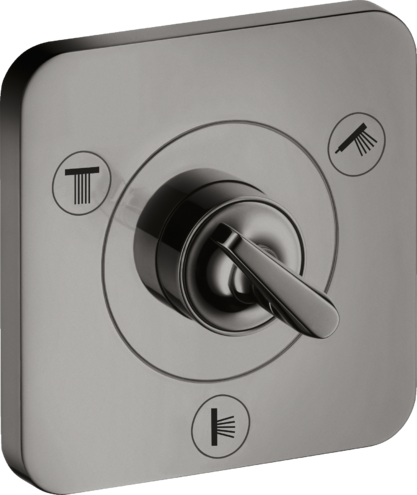 Купить купить запорный/переключающий вентиль axor citterio e trio/quattro 120/120, скрытого монтажа, полированный черный, хром арт. 36772330