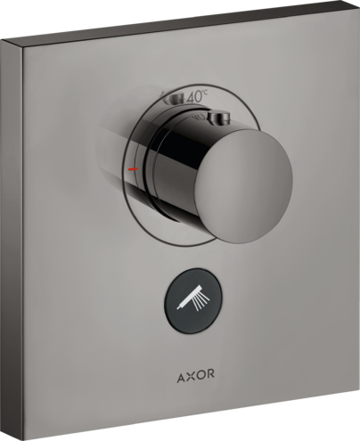 Купить купить термостат axor showerselect highflow, для 1 потребителя, с клапаном для ручного душа, скрытого монтажа, квадратный, полированный черный, хром арт. 36716330