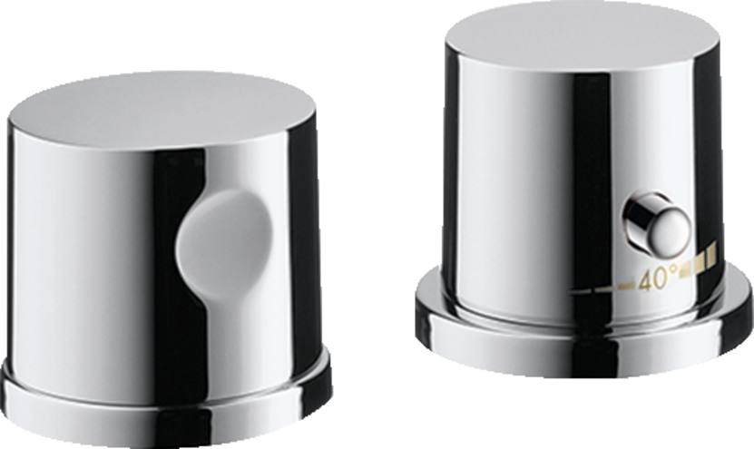 Купить купить термостат axor uno на край ванны, на 2 отверстия, хром арт. 38480000