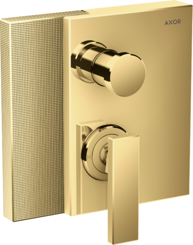 Купить купить смеситель для ванны axor edge скрытого монтажа со встроенной защитной комбинацией en1717, полированное золото арт. 46421990