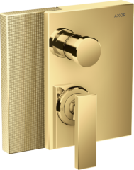 Смеситель для ванны AXOR Edge скрытого монтажа со встроенной защитной комбинацией EN1717, полированное золото арт. 46421990