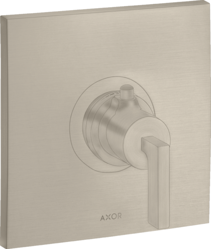 Купить купить термостат axor citterio highflow с рычажной рукояткой, матовый никель арт. 39711820
