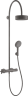 Купить купить душевая система axor citterio showerpipe с термостатом и верхним душем 180 1jet, матовый черный, хром арт. 39670340