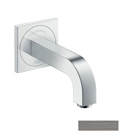 Купить купить электронный смеситель настенный axor citterio с изливом 161 мм, матовый черный, хром арт. 39117340