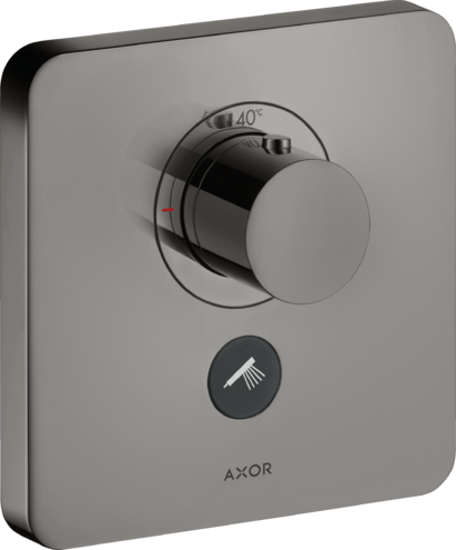 Купить купить термостат axor showerselect highflow, для 1 потребителя, с клапаном для ручного душа, softsquare, полированный черный, хром арт. 36706330