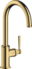 Смеситель для кухни Axor Montreux 260, однорычажный, с поворотным изливом, полированное золото арт. 16580990
