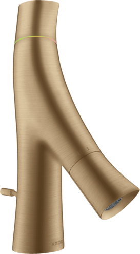 Купить купить смеситель для раковины axor starck organic 50, с двумя рукоятками, для гостевой раковины, со сливным гарнитуром, шлифованная бронза арт. 12014140