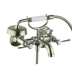 Смеситель для ванны Axor Montreux, внешнего монтажа, с 2 рычаговыми рукоятками, сталь арт. 16551800