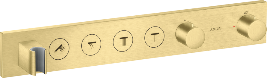 Купить купить модуль термостата axor showersolutions select 600/90, для 4 потребителей, скрытого монтажа, шлифованная медь арт. 18357950