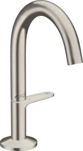 Купить купить смеситель для раковины axor select 140, со сливным клапаном push-open, сталь арт. 48010800