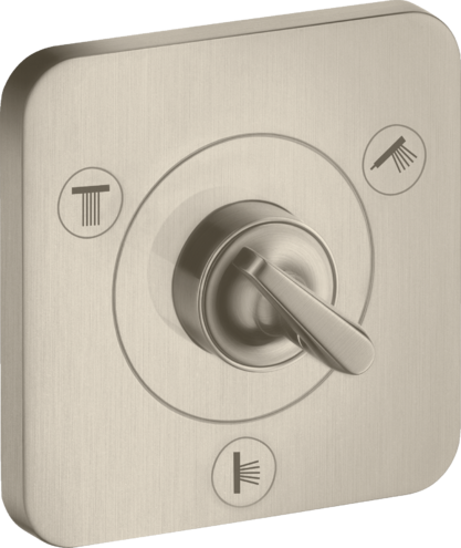 Купить купить запорный/переключающий вентиль axor citterio e trio/quattro 120/120, скрытого монтажа, матовый никель арт. 36772820