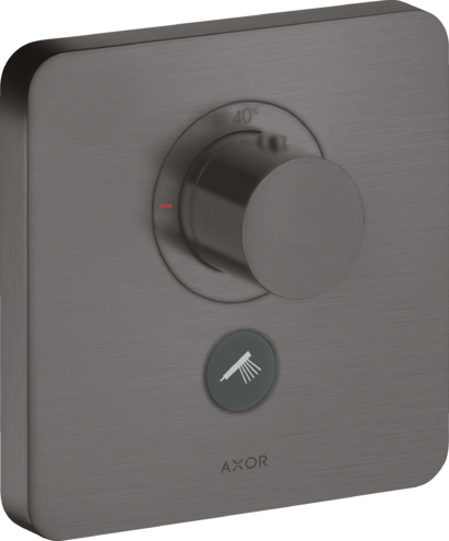 Купить купить термостат axor showerselect highflow, для 1 потребителя, с клапаном для ручного душа, softsquare, матовый черный, хром арт. 36706340