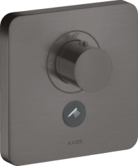 Термостат AXOR ShowerSelect HighFlow, для 1 потребителя, с клапаном для ручного душа, softsquare, матовый черный, хром арт. 36706340