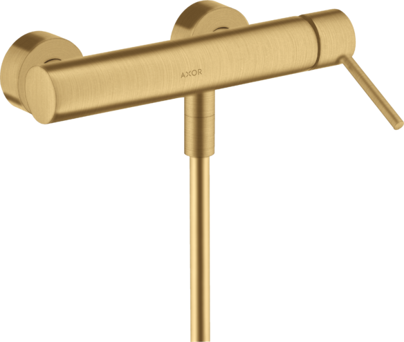Купить купить смеситель для душа axor starck, однорычажный, внешнего монтажа, с круглой рычаговой рукояткой, шлифованное золото арт. 10611250