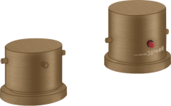 Термостат на край ванны Axor Starck, на 2 отверстия, с рукоятками zero, шлифованная бронза арт. 10480140