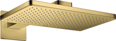 Верхний душ Axor ShowerSolutions 460/300 1jet, с держателем, с квадратной розеткой, полированное золото арт. 35278990