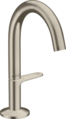 Купить купить смеситель для раковины axor select 140, со сливным клапаном push-open, шлифованный никель арт. 48010820