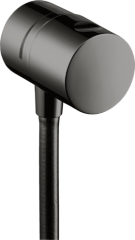 Шланговое подсоединение AXOR Uno Stop с запорным вентилем, полированный черный, хром арт. 38882330