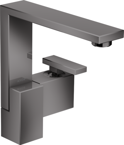 Купить купить смеситель для раковины axor edge 190, со сливным клапаном push-open, полированный черный, хром арт. 46020330