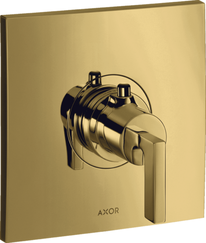 Купить купить термостат axor citterio highflow с рычажной рукояткой, полированное золото арт. 39711990