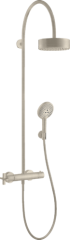 Душевая система AXOR Citterio Showerpipe с термостатом и верхним душем 180 1jet, матовый никель арт. 39670820