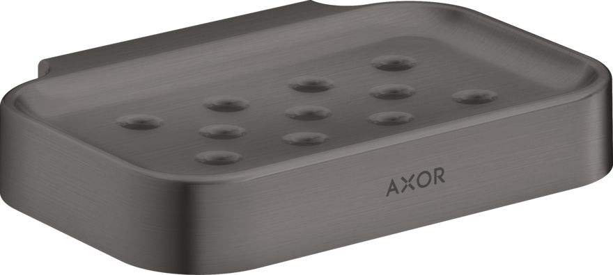 Купить купить мыльница axor universal circular, матовый черный, хром арт. 42805340