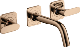 Купить купить смеситель для раковины axor citterio m на 3 отверстия, скрытого монтажа, с изливом 166 мм, с рычаговыми рукоятками, полированное красное золото арт. 34313300