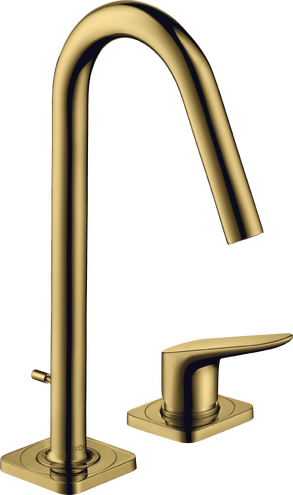 Купить купить смеситель для раковины axor citterio m на 2 отверстия , 160, со сливным гарнитуром, полированное золото арт. 34132990