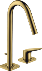 Смеситель для раковины AXOR Citterio M на 2 отверстия , 160, со сливным гарнитуром, полированное золото арт. 34132990