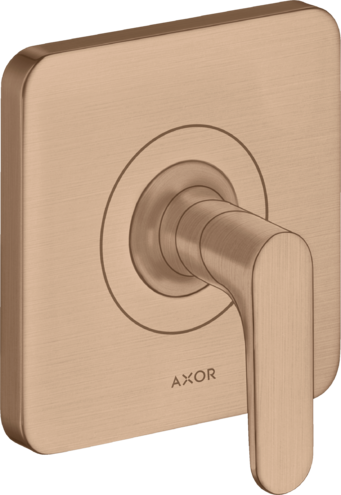 Купить купить запорный вентиль axor citterio m, с рычаговой рукояткой, скрытого монтажа, шлифованное красное золото арт. 34960310