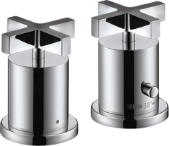 Термостат AXOR Citterio на край ванны на 2 отверстия с крестообразными рукоятками, хром арт. 39480000