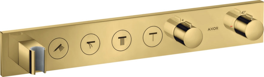 Купить купить модуль термостата axor showersolutions select 600/90, для 4 потребителей, скрытого монтажа, полированное золото арт. 18357990