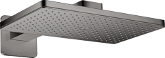 Верхний душ Axor ShowerSolutions 460/300 1jet, с держателем, с розеткой Chuveiro fixo 460/300 1jet, полированный черный, хром арт. 35274330