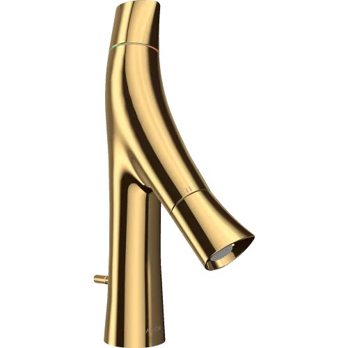 Купить купить смеситель для раковины axor starck organic 80, с двумя рукоятками, со сливным гарнитуром, полированная медь арт. 12010930