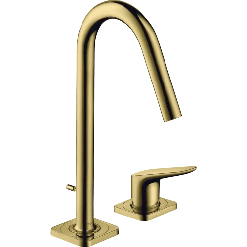 Купить купить смеситель для раковины axor citterio m, на 2 отверстия , 160, со сливным гарнитуром, полированная медь арт. 34132930