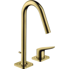 Смеситель для раковины Axor Citterio M, на 2 отверстия , 160, со сливным гарнитуром, полированная медь арт. 34132930