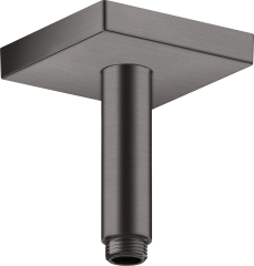 Потолочное подсоединение для душа Axor ShowerSolutions, 100 мм, квадрат, шлифованный черный, хром арт. 26437340