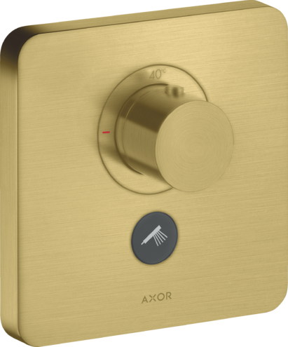 Купить купить термостат axor showerselect highflow, для 1 потребителя, с клапаном для ручного душа, softsquare, матовая латунь арт. 36706950