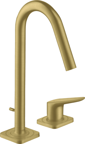 Купить купить смеситель для раковины axor citterio m на 2 отверстия , 160, со сливным гарнитуром, шлифованная медь арт. 34132950