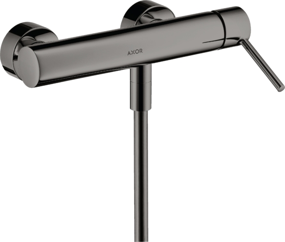 Купить купить смеситель для душа axor starck, однорычажный, внешнего монтажа, с круглой рычаговой рукояткой, полированный черный, хром арт. 10611330