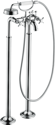 Купить купить смеситель для ванны напольный axor montreux с крестообразными рукоятками, хром арт. 16547000