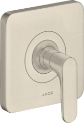Запорный вентиль Axor Citterio M, с рычаговой рукояткой, скрытого монтажа, шлифованный никель арт. 34960820