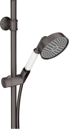 Купить купить душевой набор axor montreux, 0,9 м, с ручным душем, 100, 1 jet, шлифованный черный, хром арт. 27982340