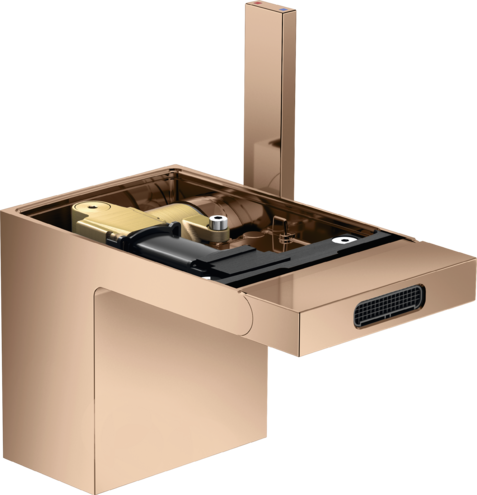 Купить купить смеситель для биде axor myedition со сливным клапаном push-open без панели, полированное красное золото арт. 47212300