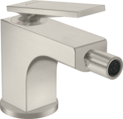 Смеситель для биде AXOR Citterio с рычаговой рукояткой, со сливным гарнитуром, сталь арт. 39214800