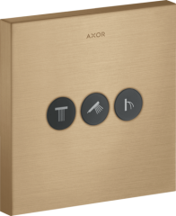 Вентиль AXOR ShowerSelect для 3 потребителей, квадратный, СМ, матовая бронза арт. 36717140