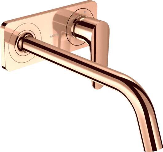 Купить купить смеситель для раковины axor citterio m, однорычажный, с изливом 227 мм, полированное красное золото арт. 34115300