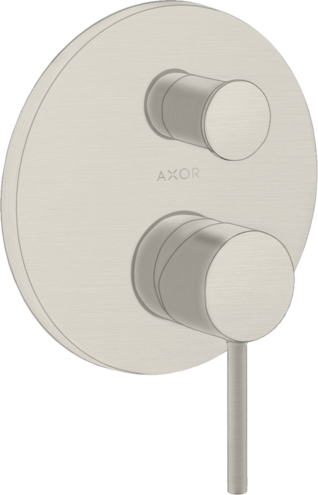 Купить купить смеситель для ванны axor starck, однорычажный, скрытого монтажа, с круглой рычаговой рукояткой, со встроенной защитной комбинацией en1717, сталь арт. 10418800